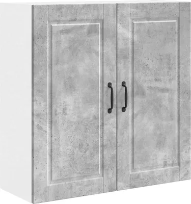 Image de Armoire murale vidaXL PORTO, gris béton, 80 x 31 x 80 cm, aggloméré
