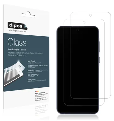 Produktbild von 2x Schutzfolie für Samsung Galaxy A55 (case friendly) matt - Anti-Shock 9H Folie dipos Glass Kunststoffglas