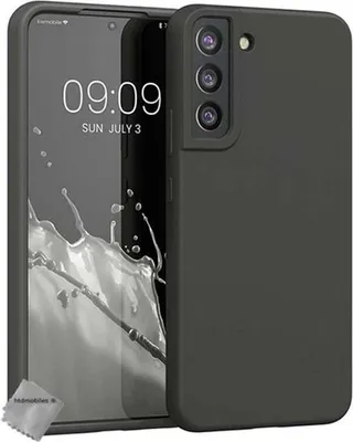 Produktbild von Schlanke Silikon-Gel-Hülle für Samsung Galaxy S22 Plus 5G + Schutzglas - SCHWARZ