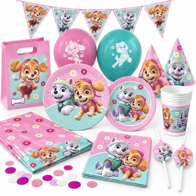 Produktbild von Skye & Everest Paw Partrol XL Partyset zum Kindergeburtstag Party Deko