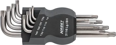 Produktbild von HAZET 8-tlg Winkelschraubendrehersatz Kugelkopf Innen-Torx 2116LG/8H