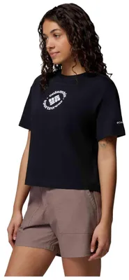 Produktbild von T-Shirt Columbia Camiseta Columbia Rolling Bend Graphic Relaxed Crop manga corta  cosmos mujer für Damen