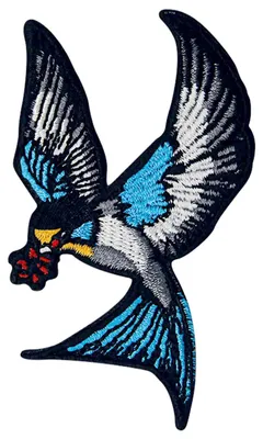 Geborduurde Patch Aufnäher 5,2 x 8 cm Aufbügler