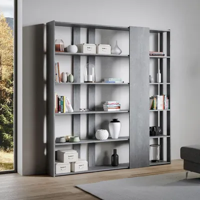 Immagine prodotto di Libreria Moderna 5 Ripiani 178x36x204 cm in nobilitato Grigio