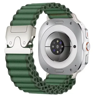 Produktbild von Nylon Outdoor Armband für Samsung Galaxy Watch 8 / 8 Classic Sport Ersatz Grün