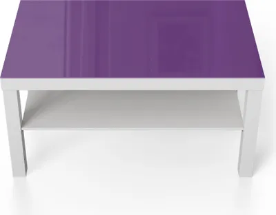 Produktbild von DEQORI Couchtisch 90x55 cm Weiß 'Violett' Glas Beistelltisch Glastisch modern