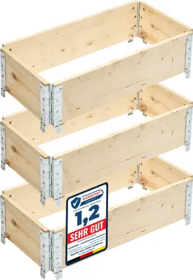 Produktbild von Garronda Holzaufsatzrahmen für Palette Aufbewahrungskiste aus Holz Hochbeete Holzkiste