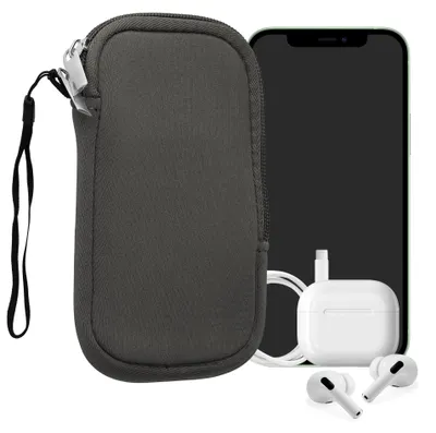 Produktbild von kwmobile Neopren Handytasche für Smartphones M - 5,5" - Handy Tasche mit Reißverschluss - Handyhülle universal Stone Dust