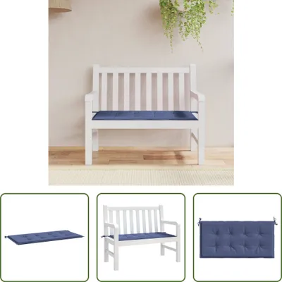 Produktbild von The Living Store Gartenbank-Auflage Marineblau 120x50x3 cm Oxford-Gewebe