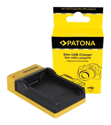 Obrázek produktu pro Nabíječka PATONA Slim Micro-USB pro baterie Canon LP-E8, LPE8, kompatibilní s modely EOS 550D, 600D, 650D, 700D