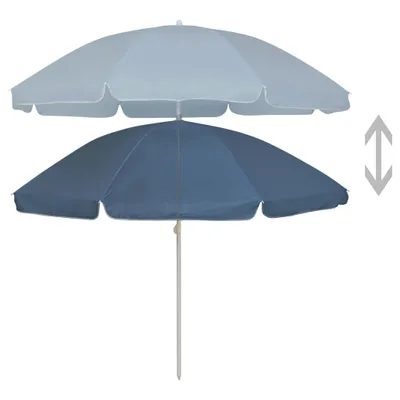 Zdjęcie produktu dla vidaXL Parasol plażowy niebieski 240 cm