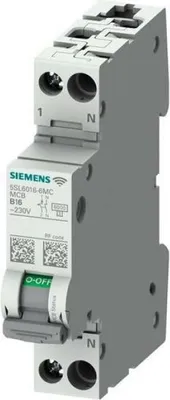 Immagine prodotto di Siemens 5SL60167MC 5SL6016-7MC Interruttore automatico miniaturizzato bipolare 16 A (5SL60167MC)