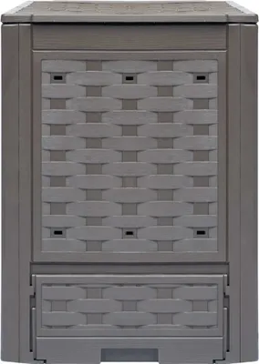 Image de vidaXL Composteur de jardin Marron 60x60x83 cm 300 L plastique rotin