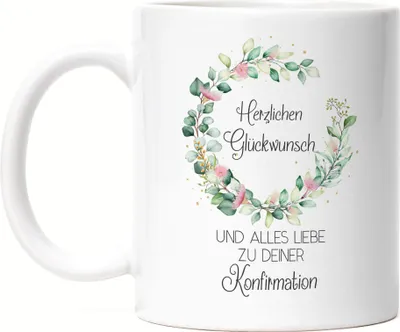 Produktbild von Alles Liebe zu deiner Konfirmation Tasse Weiß Konfirmationsgeschenk Kirche Christentum