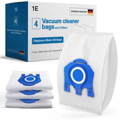 4 Staubsaugerbeutel GN für Miele C1/C2/C3 + 2 Filter