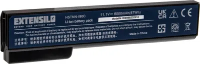 Produktbild von EXTENSILO Akku Ersatz für HP HSTNN-F08C, HSTNN-I90C, HSTNN-F11C, HSTNN-LB2F, HSTNN-I91C, HSTNN-LB2G für Notebook (6000 mAh, 11,1 V, Li-Ion)