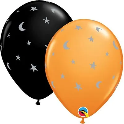 Zdjęcie produktu dla Balony Gwiazdki,Księżyc 11" Halloween 25Szt.