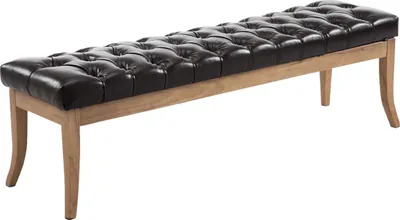 Produktbild von CLP Sitzbank Ramses Kunstleder antik-hell mit hochwertiger Polsterung | Farbe braun Größe 150 cm