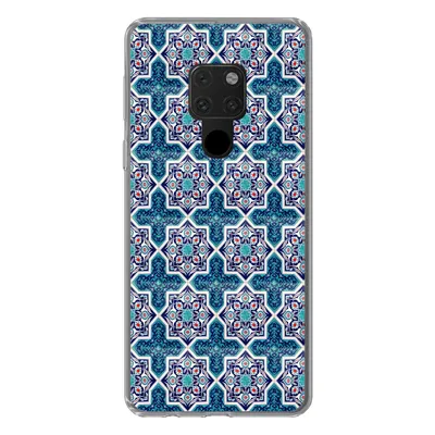 Produktbild von MuchoWow® Handyhülle Schutzhülle Hülle für Huawei P40 Lite Ein marokkanisches Mosaikfliesenmuster, bei dem hauptsächlich die Farbe Blau verwendet wird Silikon Softcase Handy Hülle - Handy