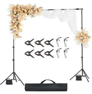 Productafbeelding van VEVOR Achtergrondstandaard, verstelbare fotobackgroundstandaard (achtergronddoek: 260 x 300 cm), schermstandaard voor productfotografie, studiofotografie