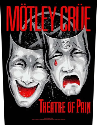 Obrázek produktu pro Motley Crue - nášivka "Theatre Of Pain" RO5305 (jedna velikost) (černá/červená/bílá)