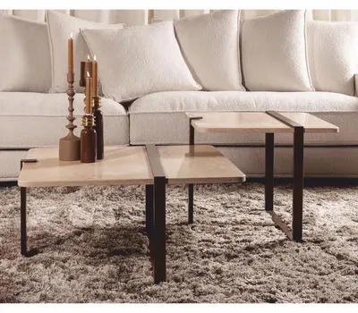 Immagine prodotto di Casa Padrino Set di tavolini Beige / Brown - Mobili Soggiorno e Hotel