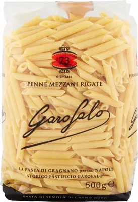 Produktbild von 16x Garofalo Pasta di Gragnano IGP Penne Mezzani Rigate N° 73 Hartweizengrieß Pasta 100% Neapolitanische Pasta Kurze Pasta Packung mit 500g