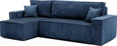 Produktbild von Idohome - PARIS L Ecksofa mit Schlaffunktion und Bettkasten 244x145 cm – universell – Modernes Schlafsofa & Couchgarnitur Farbe: Blau Poso 05
