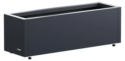 Obrázek produktu pro Květináč Herstera Metal, balkonový, volně stojící, ocel, antracitová barva, obdélníkový, pro venkovní použití