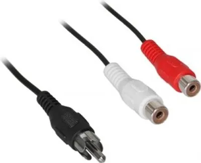 Produktbild von Wentronic AVK 105-020 0.2m, 0.2 m, RCA, 2 x RCA, Schwarz