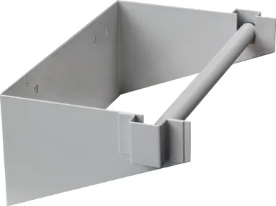 Produktbild von Papierrollenhalter für Lochplatte | HxBxT 12x34x19,2cm | Weissaluminium