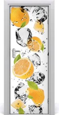 Produktbild von Tulup Türaufkleber 75x205 cm Dekorative Aufkleber Selbstklebend Wasserdichte Tapete Abnehmbar Schlafzimmer Wohnzimmer Wohnkultur - Zitrone und Wasser