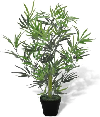 Obrázok produktu pre Umelá rastlina v kvetináči, bambus 80 cm