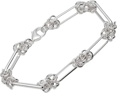 Produktbild von Armband 925 Sterling Silber 22cm Designer Kette Damen Panzer Armbandkette massiv