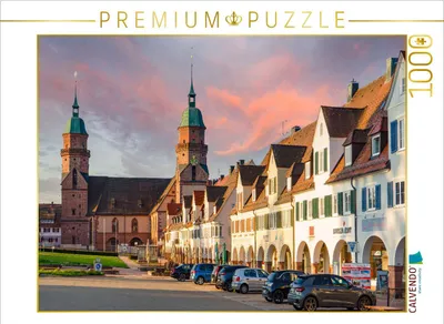 Produktbild von CALVENDO Puzzle Blick über den Marktplatz zur Stadtkirche | 1000 Teile Lege-Größe 64x48cm Foto-Puzzle für glückliche Stunden