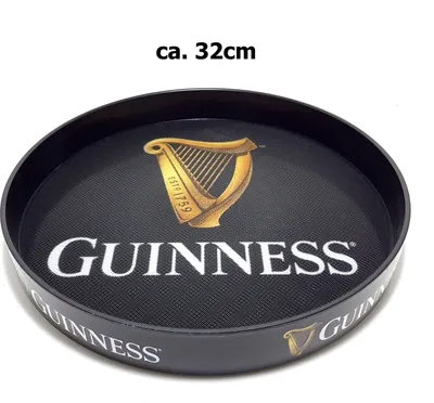 Produktbild von Guinness Tablett Serviertablett Kellnertablett Gummiert ca. 32cm