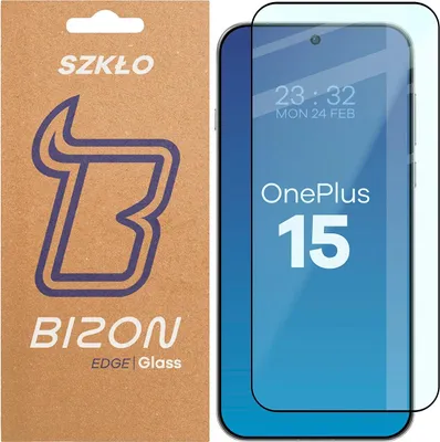 Produktbild von Gehärtetes Glas für OnePlus 15, Bizon Glass Edge 2, Schwarzer Rahmen