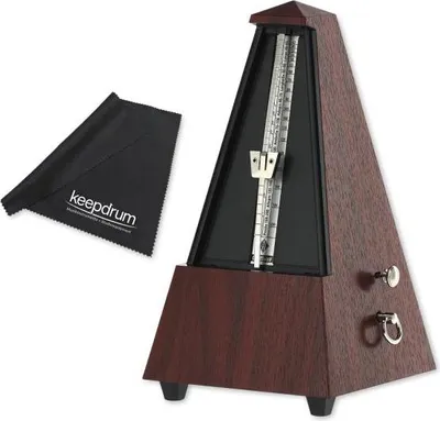 Productafbeelding van Wittner metronoom 855111, mechanisch, mahoniehoutfineer met bel, inclusief doek