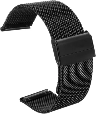 Imagen del producto de Correa de reloj de malla de acero inoxidable, de 24 mm, ajustable con cierre de liberación rápida, para mujer, en color