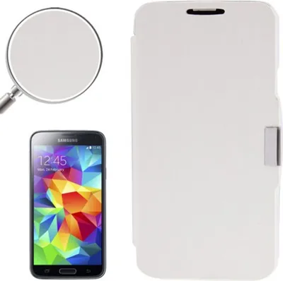 Produktbild von Handyhülle Tasche für Samsung Galaxy S5 / S5 Neo weiß gebürstet