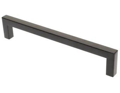Produktbild von Möbelgriff BA 160mm Küchengriff Schwarz matt Schrankgriff schmal eckig