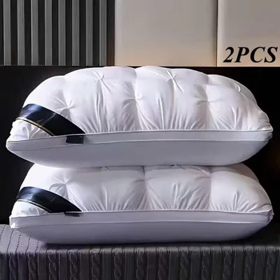 Produktbild von Zimilo Kopfkissen 2er Set 42x70 cm, Weiches Schlafkissen & Nackenstützkissen mit Füllung für Seitenschläfer, Ergonomisches Bettkissen Weiß
