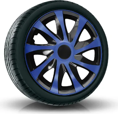 Produktbild von Radkappen Radzierblenden (4Stück) 15 Zoll blau/schwarz DRACO Z458608