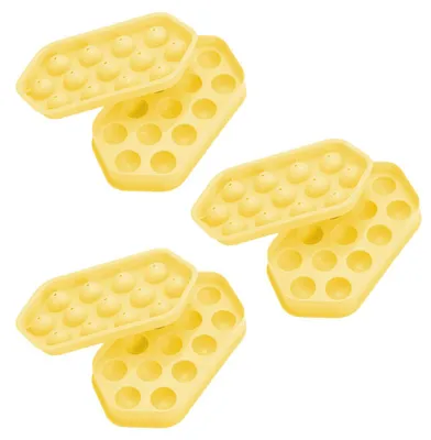 Produktbild von Runde Eiswürfelform, Eiskugelform für den Gefrierschrank, Kugeleis zum Kühlen von Cocktails, Whisky, Tee und Kaffee (3er-Pack)