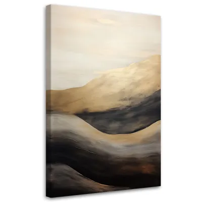 Produktbild von Leinwandbild Goldene Wellen 60x90 Feeby Gold bild für die wand bereit zum aufhängen