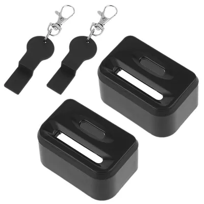 Produktbild von Auto Gurtschloss - 2 Stš¹ck - Sicherheitsgurt Halter fš¹r Kinder - Universal Gurtschloss - Schutz vor versehentlichem ?ffnen des Sicherheitsgurts - Schwarz