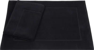 Produktbild von Betz 2er Set Badvorleger 50x70 cm PREMIUM Badematte Badteppich Duschvorleger 100% Baumwolle 650g/m²  Farbe: schwarz
