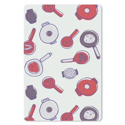 Produktbild von MuchoWow® Mauspad Mousepad Muster - Kochen - Pfanne - Lebensmittel 40x60 cm - Mousepads - Maus Mat - Pad - Mausunterlage - Schreibtisch Accesoire