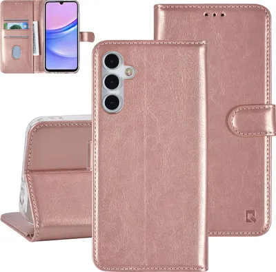 Produktbild von UNIQ Accessory Galaxy A15 5G Book type case - Card holder - Rose Gold