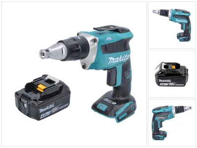 Obrázek produktu pro Makita DFS 452 M1 akumulátorový šroubovák na sádrokarton 18 V bezkartáčový + 1x akumulátor 4,0 Ah - bez nabíječky